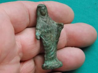 Circa 300 - 400 Ad Roman Era Bronze Statuette Of The Goddess Of Viesta