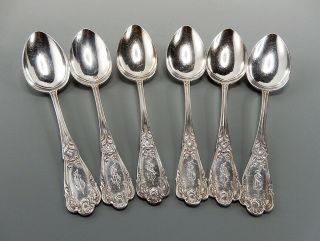 A Set Of 6 Russian Silver Table Spoons Moscow C.  1910 543 Gr
