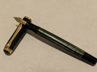 Pelikan 400 Green 1950s Fountain Pen Vintage Flex 14k Gold Bb Noodle