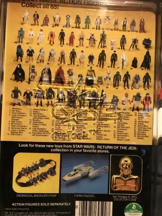 Star Wars Vintage Chewbacca Return Of The Jedi Card back 5