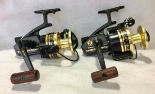 2x Vintage Old Fishing Reel Daiwa Millionmax Ss - 9000 Made In Japan