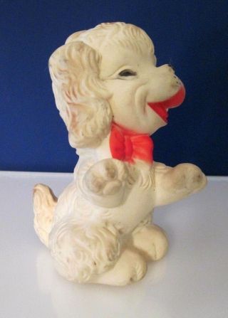Vintage 1958 Edward Mobley Arrow Rubber Company Plastic Dog Poodle Squeaky Toy 2