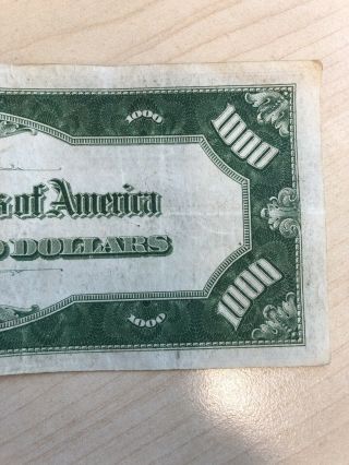 RARE 1934 $1000 One Thousand Dollar Bill Federal Reserve Note Low serial 11