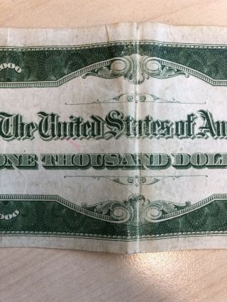 RARE 1934 $1000 One Thousand Dollar Bill Federal Reserve Note Low serial 12