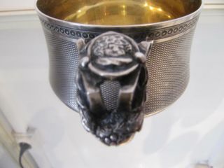19th c french sterling guilloche silver tea cup Louis XVI St 257g 9,  07oz 8
