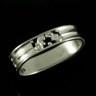 Georg Jensen Sterling Silver Napkin Ring - Acorn / Konge 110B - VINTAGE 3