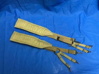 Vintage WWII 1945 USMC US P41 Field Gear Suspenders w/ Shoulder Straps 3