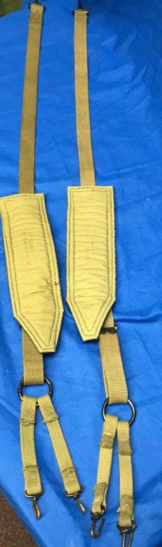 Vintage WWII 1945 USMC US P41 Field Gear Suspenders w/ Shoulder Straps 4