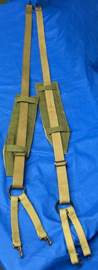Vintage WWII 1945 USMC US P41 Field Gear Suspenders w/ Shoulder Straps 5