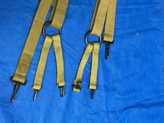 Vintage WWII 1945 USMC US P41 Field Gear Suspenders w/ Shoulder Straps 7