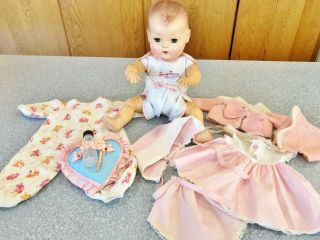 Vintage 1954 American Character 15 " 16 " Tiny Tears Rubber Near Baby Doll