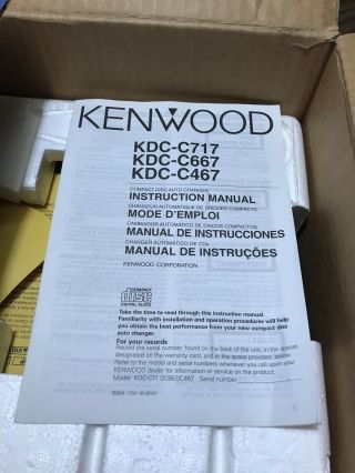 Kenwood KDC - C717 10 - Disc CD Changer VINTAGE IN THE BOX 7