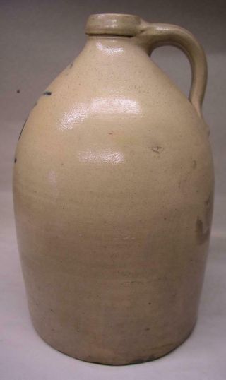 Antique Whately Mass Stoneware 2 Gallon Wells Crafts & Wells Blue Decorated Jug 5