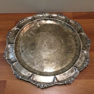 Antique 900 Silver Platter 783 Grams