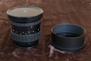 RARE Rollei Zeiss Planar 110mm f2 HFT PQ Lens & Both caps & Metal hood 3