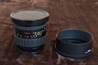 RARE Rollei Zeiss Planar 110mm f2 HFT PQ Lens & Both caps & Metal hood 5