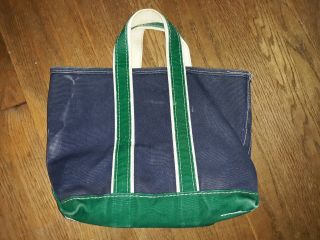 Vintage L L Bean Canvase Boat And Tote Maine