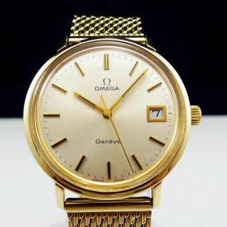 Omega Ref.  136.  9020 14k Gold/ss 35.  5mm Cal.  1030 Vintage 1975 Watch