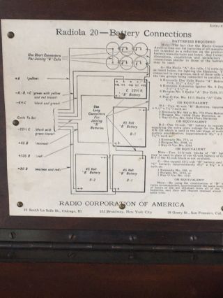 1812 Vintage Authentic Radiola 20 Radio Corp 10