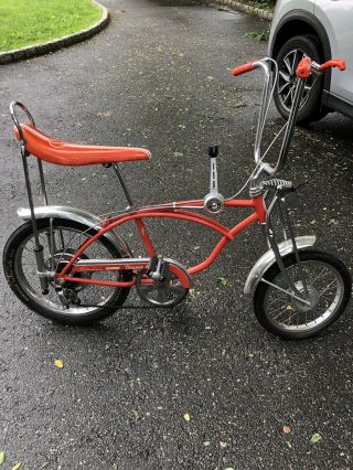 Vintage Schwinn Stingray Orange Krate Muscle Bike 5 Speed Oem Paint/chrome