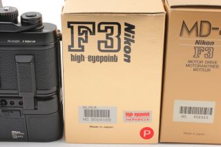 [UNUSED] Rare Nikon F3 P Press HP 35mm SLR Camera,  MD - 4 Motor Drive Japan 527 12