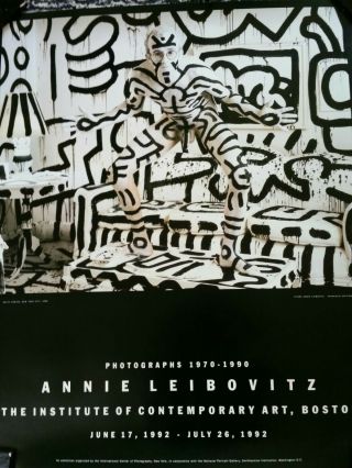 Rare Vintage 1992 Annie Leibovitz & Keith Haring Poster