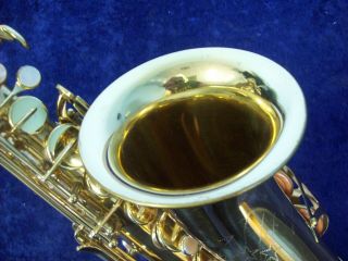 PRETTY VINTAGE CONN SHOOTING STARS ALTO SAXOPHONE,  CASE 5