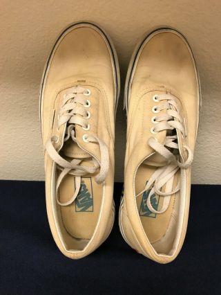 Vintage Vans Shoes Mens 9 Women’s 10.  5 Retro California Unisex Beige VERY RARE 7