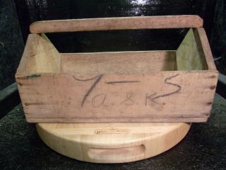 VINTAGE LAKESHIRE CHEESE CRATE WITH HANDLE WOODEN BOX Lakeshire York,  N.  Y 3