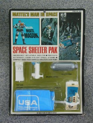 Vintage 1967 Mattel Major Matt Mason Space Shelter Pak Moc Mip
