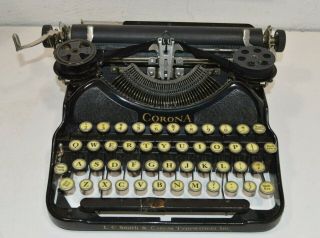 Black Corona No.  4 Vintage Typewriter Ribbon 1929 - 1930ish W/ Case