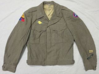 1944 Dated Ww2 Vintage 3rd Us Army 11th Armored Division Ike Jacket Uniform