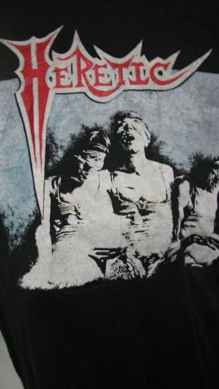 Heretic 1986 Torture Knows No Bounds Vintage Licensed Concert Us Tour Shirt Lg