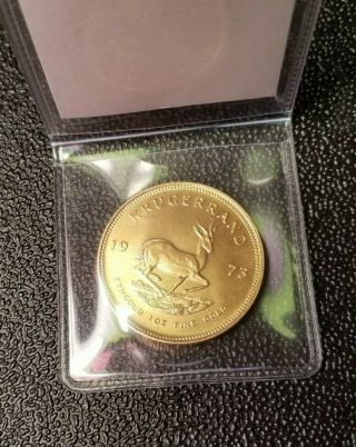 1973 South Africa 1 Oz Gold Krugerrand Fine Coin Fyngoud Suid - Afrika Ounce Rare