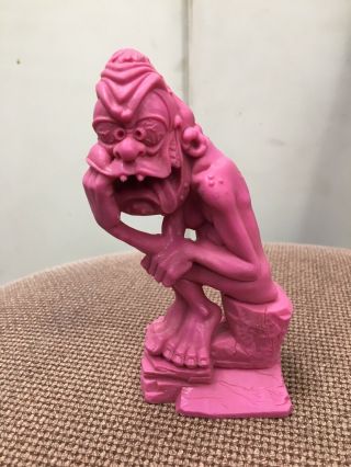 1963 Marx Nutty Mads - The Thinker - Vintage 5” Inch Pink Figure Fast