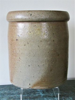 Earthy Stoneware Crock,  19th C England Americana