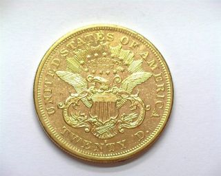 1876 - S LIBERTY HEAD $20 GOLD DOUBLE EAGLE CHOICE UNCIRCULATED PL RARE THIS 3