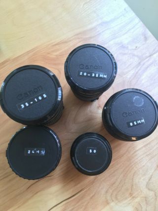 Vintage Canon Fd L Lenses: 24m ƒ1.  4l 50m ƒ1.  2l 85m ƒ1.  2l « 20 - 35mm L,  35 - 105