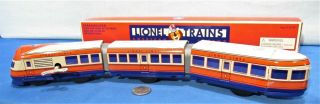 Lionel Streamliner Tin Wind - Up Train 3 Car Store Box