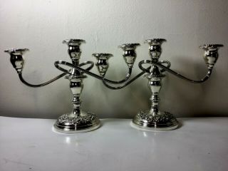S Kirk & Son Sterling Repousse Candelabras 4 Prefect,