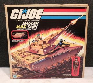Vintage 1985 Factory Box Hasbro Gi Joe Cobra Mauler Mbt Tank