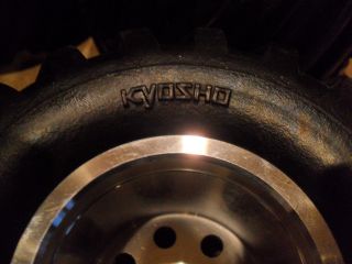 Vintage Kyosho Monster Truck Aluminum Rims and Tires Great 3