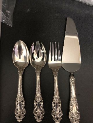 Gorham Crown Baroque Sterling Flatware Set for 24 Bridal Gift 11