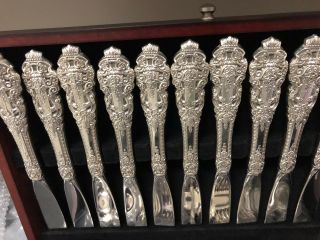 Gorham Crown Baroque Sterling Flatware Set for 24 Bridal Gift 3