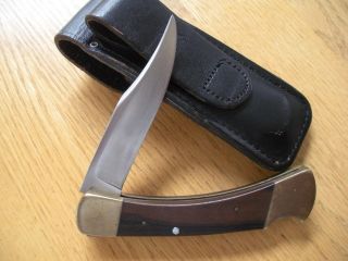 RARE Vintage Buck 110 Knife with TWO Line INVERTED Tang Stamp NO PATTERN NUMBER 4