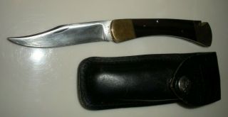 RARE Vintage Buck 110 Knife with TWO Line INVERTED Tang Stamp NO PATTERN NUMBER 7