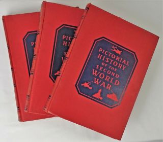 Pictorial History Of The Second World War - Volumes 1,  2,  3 - Wwii History Books