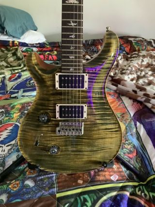 Left Handed Prs Private Reserve 10 Top Custom 24 Rare Obsidian Green 1 Of 3 A,