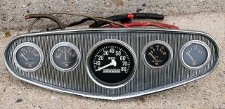 Vintage Art Deco Maxim - Pitman Snorkel Fire Truck Instrument Panel,  Speedometer