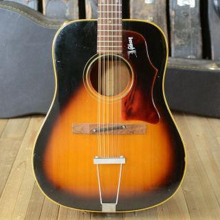 Vintage 1968 Gibson B - 45 - 12,  Square Shoulder Dreadnought 12 String & Hard Case